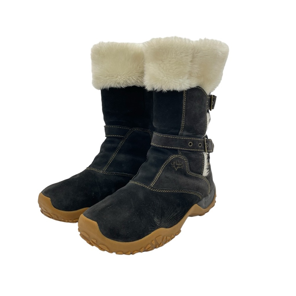 Salomon Lhasa Suede & Fur Boots 9 Black - Picture 5 of 16